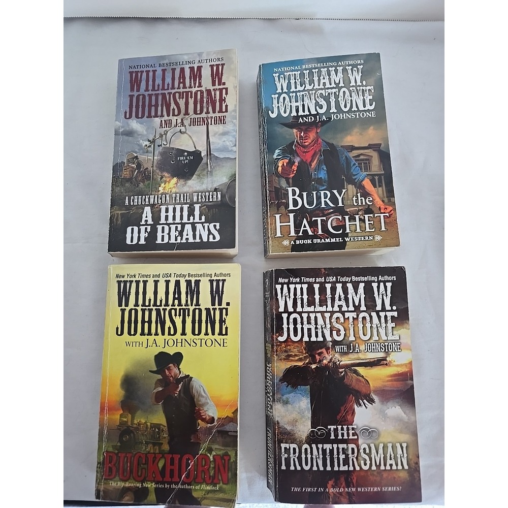 Western Fiction William Johnstone Mixed Paperback Book Lot Of 4 Cowboys Lot I